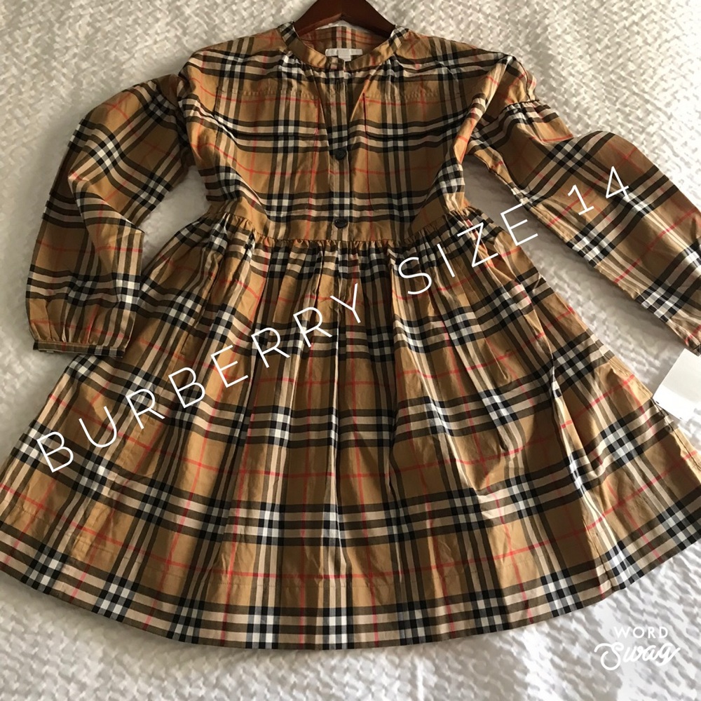 New Burberry Dress Size 14 Authentic Vintage Check - Picture 1 of 8